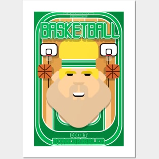 Basketball Green - Court Dunkdribbler - Sven version Posters and Art